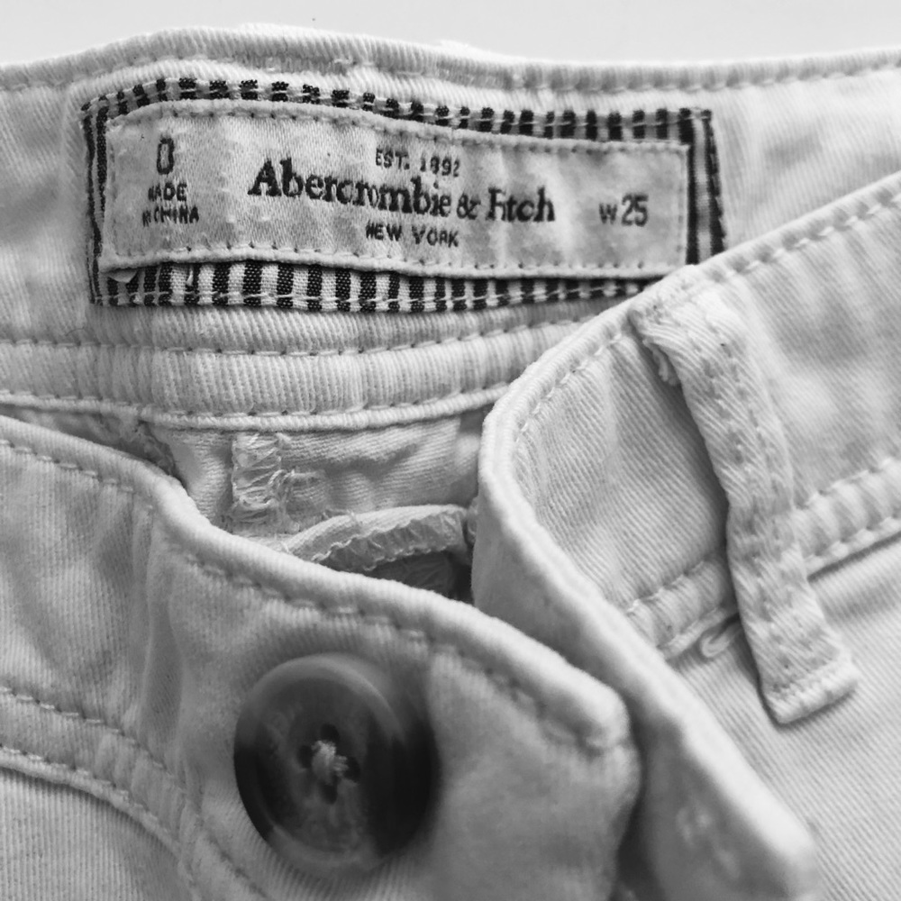 White Abercrombie shorts